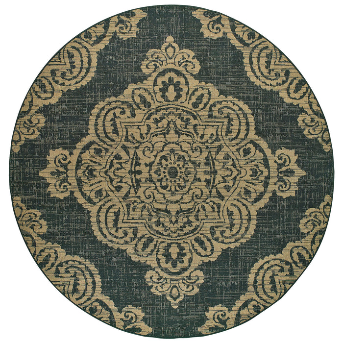 Oriental Weavers - Marina Black/ Tan Area Rug - 5929K - GreatFurnitureDeal