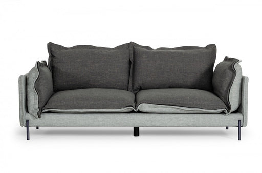 VIG Furniture - Divani Casa Mars - Modern Grey & Dark Grey Fabric Sofa - VGCF591-DKGRY-S - GreatFurnitureDeal