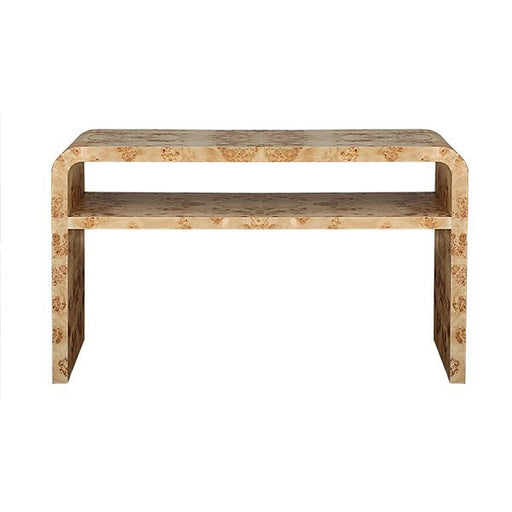 Worlds Away - Waterfall Edge Two Tier Console Table In Burl Wood - MARSHALL BW