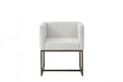 VIG Furniture - Modrest Marty Modern Off-White & Copper Antique Brass Dining Chair - VGVCB8368-WHTX-DC - GreatFurnitureDeal
