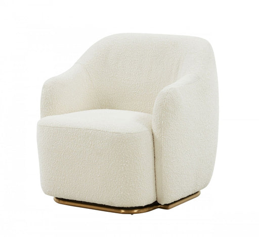 VIG Furniture - Modrest Masha Modern Off White Sherpa Accent Chair - VGRHAC-538-WHT-1 - GreatFurnitureDeal