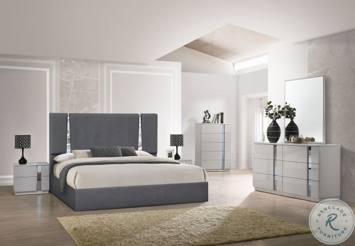 J&M Furniture - Matissee King Bed in Charcoal - 18710K - GreatFurnitureDeal