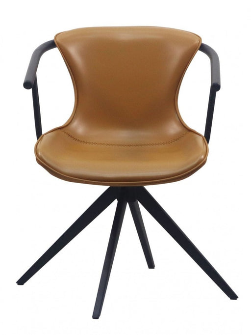 VIG Furniture - Modrest Maureen Modern Camel & Black Dining Chair - VGHR3571-CML-DC - GreatFurnitureDeal