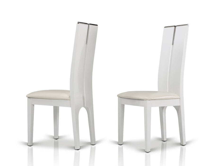 VIG Furniture - Maxi White Gloss Chair (Set of 2) - VGGUJK414SCH-WHT - GreatFurnitureDeal