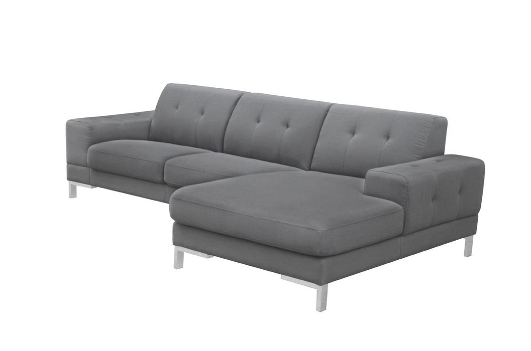 Vig Furniture - Divani Casa Forli Modern Grey Fabric Sectional Sofa w- Right Facing Chaise - VGMB-1071B-GRY-RAF