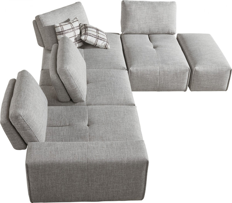 VIG Furniture - Divani Casa Platte Modern Grey Fabric Modular Sectional Sofa - VGMB-1675-GRY