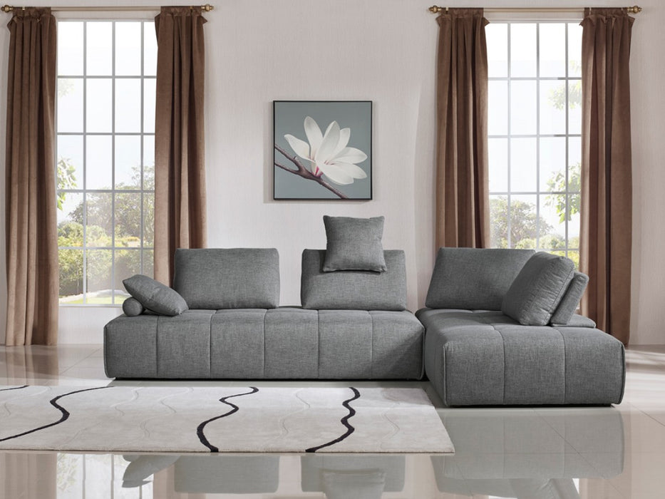 VIG Furniture - Divani Casa Edgar Modern Grey Fabric Modular Sectional Sofa - VGMB-1765-GRY - GreatFurnitureDeal