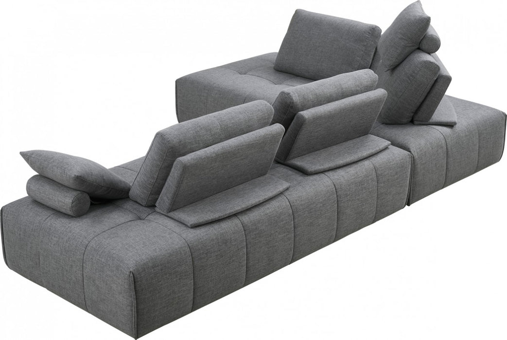 VIG Furniture - Divani Casa Edgar Modern Grey Fabric Modular Sectional Sofa - VGMB-1765-GRY - GreatFurnitureDeal