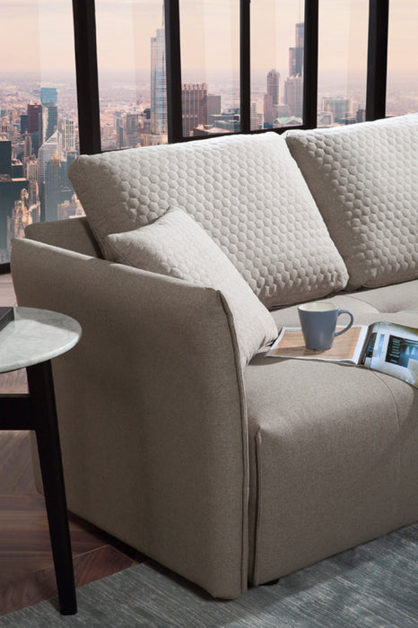 VIG Furniture - Divani Casa Polson Modern Modular Light Grey Fabric Sectional Sofa Bed - VGMB-1869-LTGRY - GreatFurnitureDeal