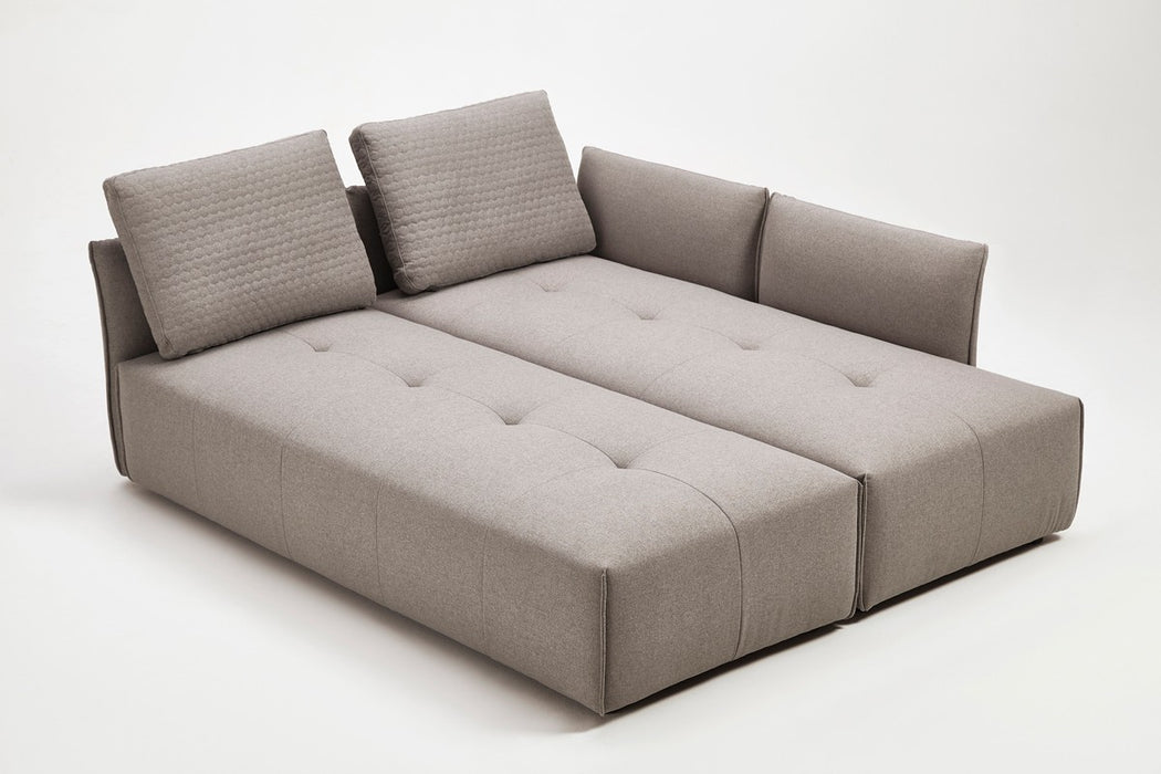 VIG Furniture - Divani Casa Polson Modern Modular Light Grey Fabric Sectional Sofa Bed - VGMB-1869-LTGRY