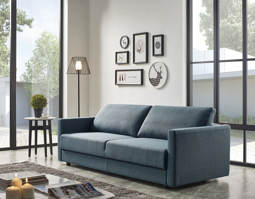 VIG Furniture - Divani Casa Fredonia Modern Blue-Green Fabric Sofa Bed w- Storage - VGMB-1901-BG