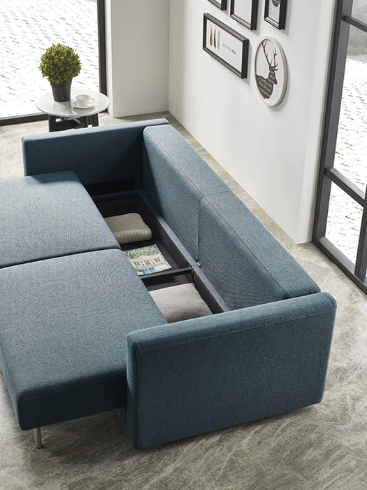 VIG Furniture - Divani Casa Fredonia Modern Blue-Green Fabric Sofa Bed w- Storage - VGMB-1901-BG - GreatFurnitureDeal