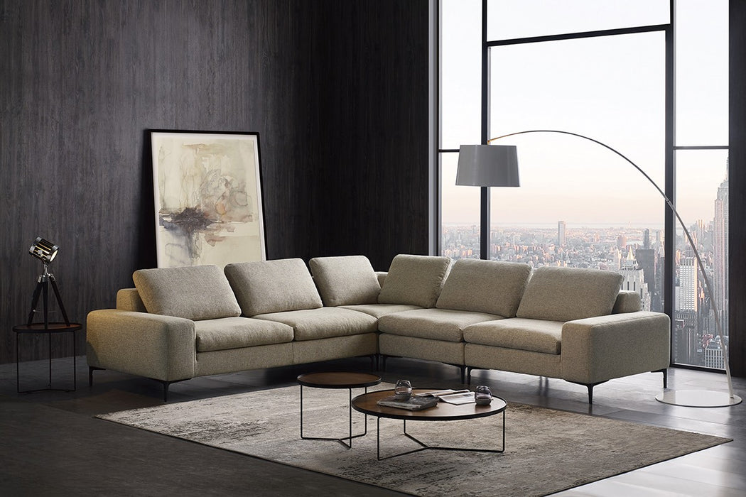 VIG Furniture - Divani Casa Cascade Modern Beige Fabric Sectional Sofa - VGMB-C002-BGE - GreatFurnitureDeal