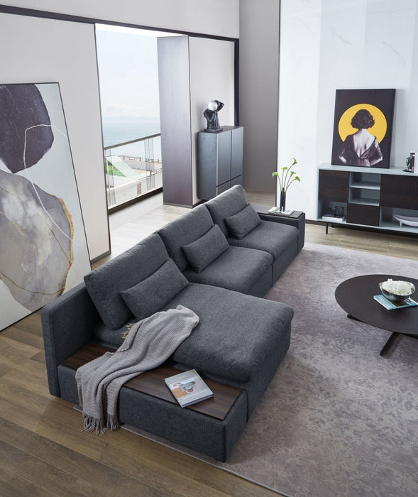 VIG Furniture - Divani Casa Paseo - Modern Grey Sectional Sofa - VGMB-C008 - GreatFurnitureDeal