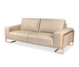 AICO Furniture - Mia Bella Peach Leather 2 Piece Sofa and Loveseat Set - MB-GIANN15-PCH-801-2SET - GreatFurnitureDeal