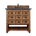 James Martin Furniture - Malibu 36" Single Vanity Cabinet, Honey Alder, w- 3 CM Charcoal Soapstone Quartz Top - 500-V36-HON-3CSP - GreatFurnitureDeal