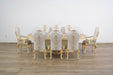 European Furniture - Bellagio Side Chair Set of 2 in Beige & Gold Leaf - 40059-SC - GreatFurnitureDeal