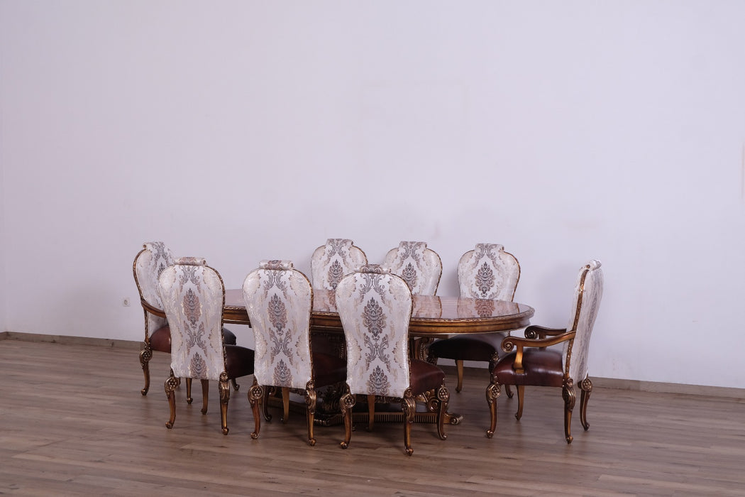 European Furniture - Bellagio 11 Piece Dining Room Set in Parisian Bronze - 40055-11SET