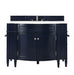 James Martin Furniture - Brittany 46" Single Vanity, Victory Blue w- 3 CM Classic White Quartz Top - 650-V46R-VBL-CLW - GreatFurnitureDeal