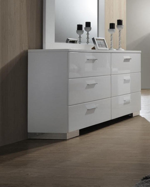 Myco Furniture - Mecca Dresser in White - ME535-DR - GreatFurnitureDeal
