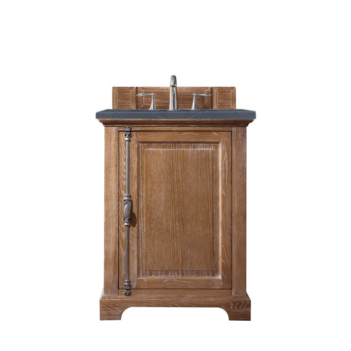 James Martin Furniture - Providence 26" Single Vanity Cabinet, Driftwood, w- 3 CM Charcoal Soapstone Quartz Top - 238-105-V26-DRF-3CSP - GreatFurnitureDeal
