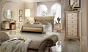 ESF Furniture - Arredoclassic Italy Melodia 7 Piece Queen Bedroom Set in Upholstered - MELODIAQBUN-7SET