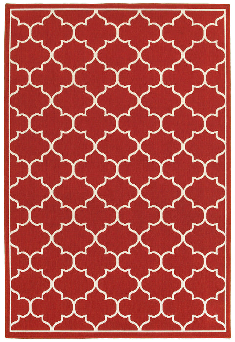 Oriental Weavers - Meridian Red/ Ivory Area Rug - 1295R