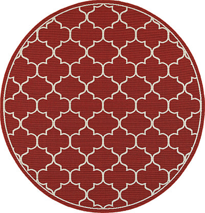 Oriental Weavers - Meridian Red/ Ivory Area Rug - 1295R - GreatFurnitureDeal