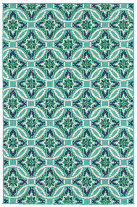 Oriental Weavers - Meridian Blue/ Green Area Rug - 5868L
