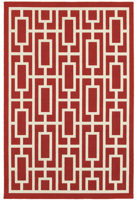 Oriental Weavers - Meridian Red/ Ivory Area Rug - 9754R