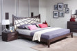 VIG Furniture - Modrest Prism Modern Brown & Beige Bonded Leather Bed - VGWCC585A - GreatFurnitureDeal