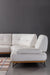 American Eagle Furniture - EK-L8005M White with Yellow Trim Sectional - EK-L8005M-W-YO - GreatFurnitureDeal