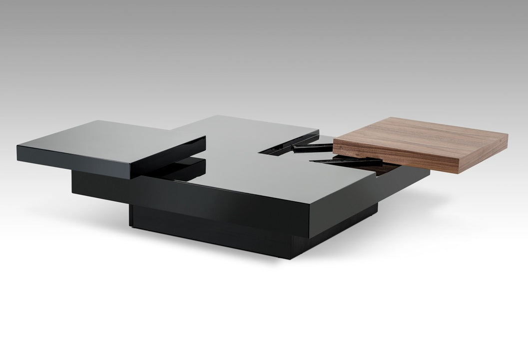Vig Furniture - MH1412 Modern Walnut and Black Coffee Table - VGBBMH1412