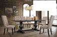 Mariano Furniture - Michelle Rustic Black 7 Piece Rectangle Dining Table Set - BMMICHELLE-7SET
