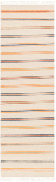 Surya Rugs - Miguel Neutral, Blue Area Rug - MIG5005 - 2'6" x 8' - GreatFurnitureDeal