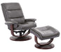 Parker Living - Knight Manual Reclining Swivel Chair and Ottoman in Ice - MKNI#212S-ICE