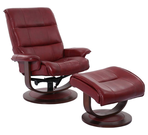 Parker Living - Knight Manual Reclining Swivel Chair and Ottoman in Rouge - MKNI#212S-ROU