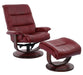 Parker Living - Knight Manual Reclining Swivel Chair and Ottoman in Rouge - MKNI#212S-ROU