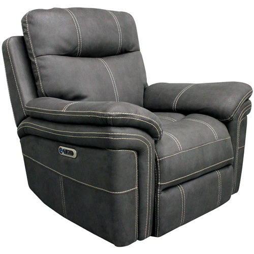 Parker Living - Mason Charcoal Power Recliner with USB & Power Headrest (Set of 2) - MMA#812PH-CHA - GreatFurnitureDeal