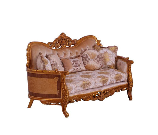 European Furniture - Modigliani III 2 Piece Luxury Sofa Set in Ikat and Gold - 31056-SL - GreatFurnitureDeal