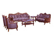 European Furniture - Modigliani III 4 Piece Luxury Living Room Set in Ikat and Gold - 31056-SL2C
