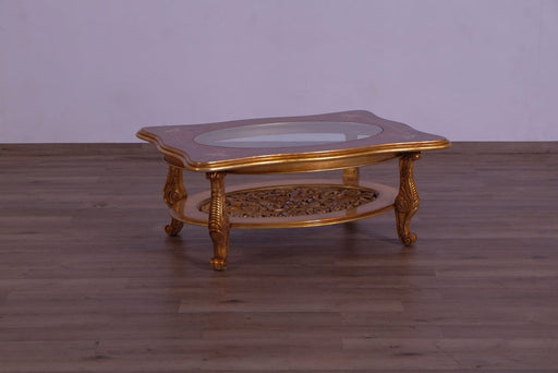 European Furniture - Modigliani II Luxury Coffee Table in Black and Gold - 31052-CT