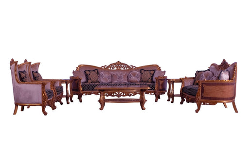 European Furniture - Modigliani II 2 Piece Luxury Sofa Set in Black and Gold - 31052-SC - GreatFurnitureDeal