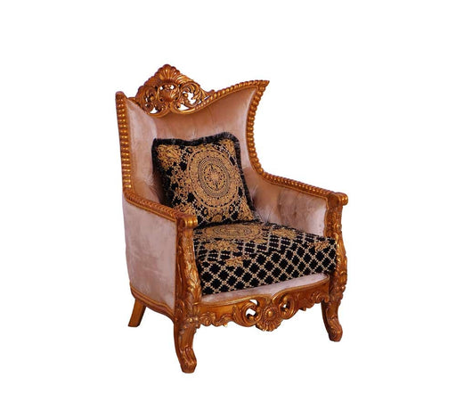 European Furniture - Modigliani II Luxury Chair in Black and Gold - 31052-C - GreatFurnitureDeal