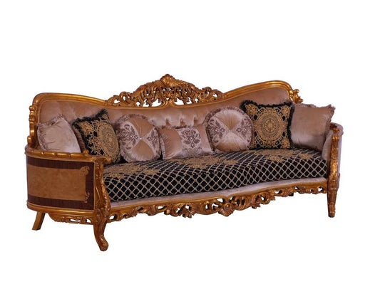 European Furniture - Modigliani II Luxury Sofa in Black and Gold - 31052-S - GreatFurnitureDeal