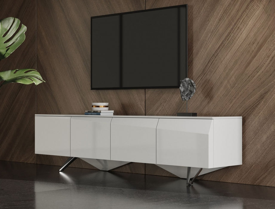 VIG Furniture - Modrest Columbia - Modern White TV Stand - VGVCTV117-WHT