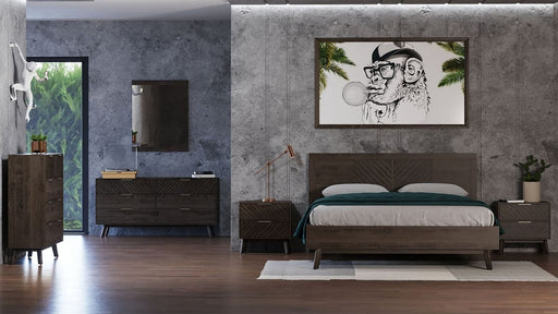 VIG Furniture - Modrest Daisy - Mid-Century Dark Acacia Bedroom Set - VGWDKYOTO-SET - GreatFurnitureDeal