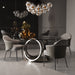 VIG Furniture - Modrest Enid - Modern Smoked Glass & Black Stainless Steel Round Dining Table - VGZAT009-DT - GreatFurnitureDeal