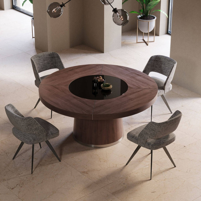 VIG Furniture - Modrest Houston - Round Modern Dining Table - VGHB850T-WAL - GreatFurnitureDeal