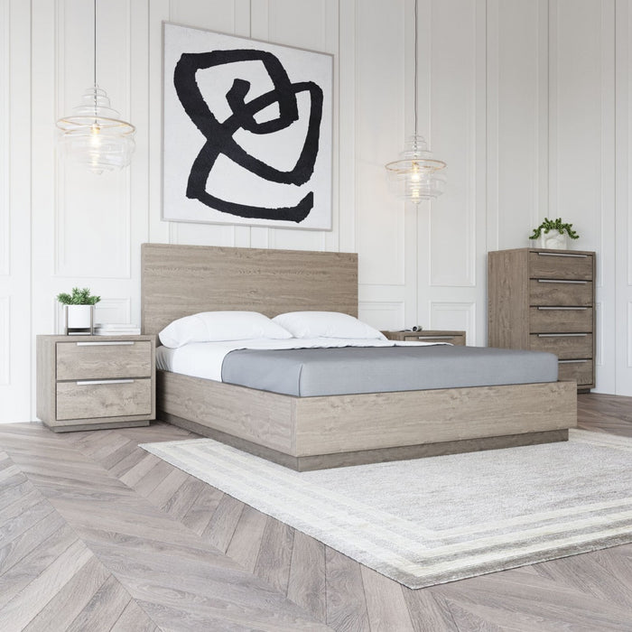 VIG Furniture - Modrest Samson - Contemporary Grey and Silver Bed - VGLBHAMI-KB207-01 - GreatFurnitureDeal